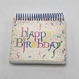 Heartland Samplers Happy Birthday Perpetual Calendar 1991 Vintage Desk Easel 90s